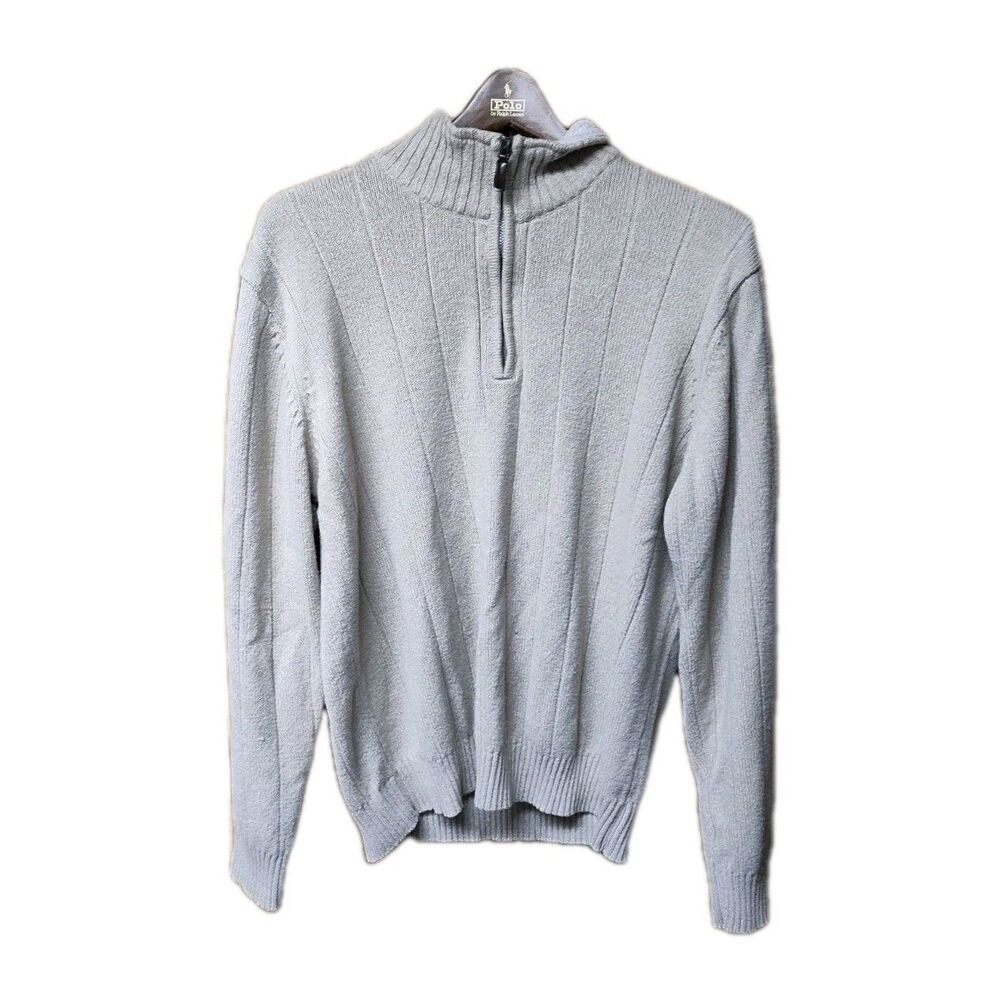 oscar de la renta Cream quarter zip sweater Mock Neck Sherpa Size XL